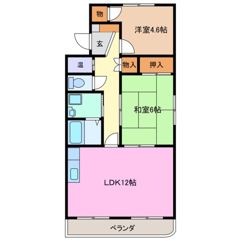 間取図 近鉄名古屋線/益生駅 徒歩22分 2階 築27年