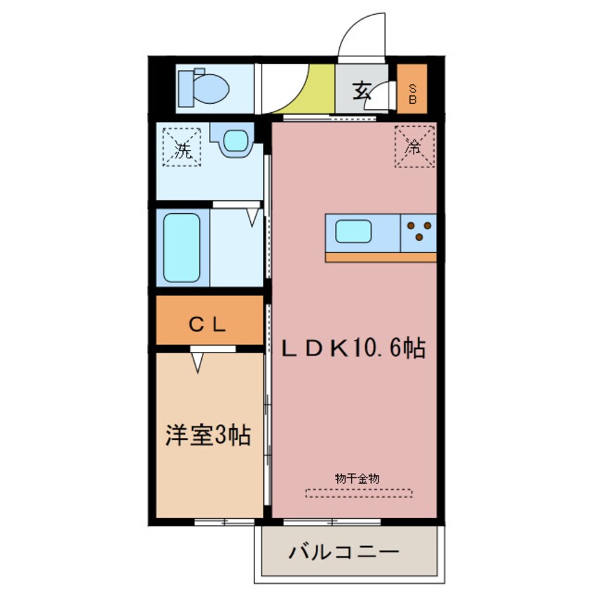 間取図 近鉄名古屋線/益生駅 徒歩15分 2階 築4年