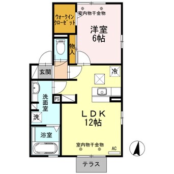 間取図 三岐鉄道北勢線/星川駅 徒歩14分 1階 築11年