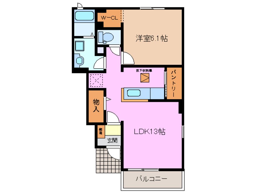 間取図 三岐鉄道北勢線/星川駅 徒歩28分 1階 築10年