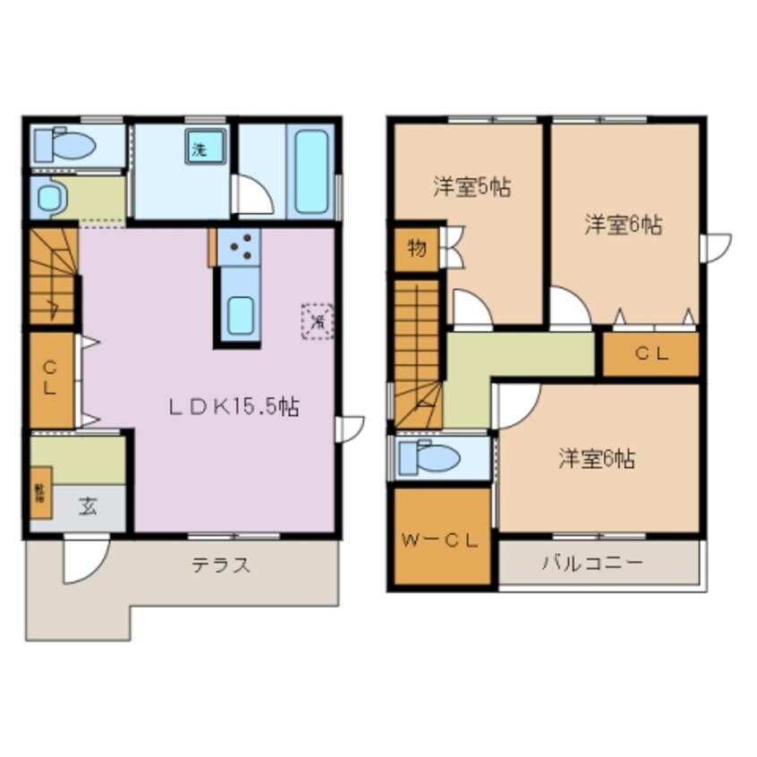 間取図 養老鉄道養老線/播磨駅 徒歩9分 1階 築5年