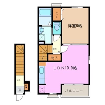 間取図 養老鉄道養老線/播磨駅 徒歩13分 2階 築10年