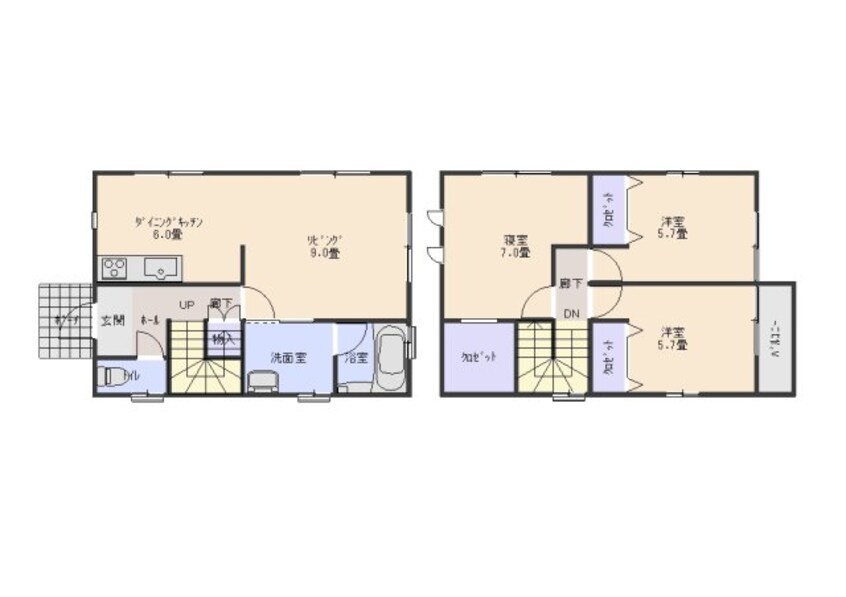 間取図 養老鉄道養老線/下深谷駅 徒歩40分 1階 築15年