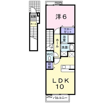 間取図 養老鉄道養老線/播磨駅 徒歩10分 2階 築15年