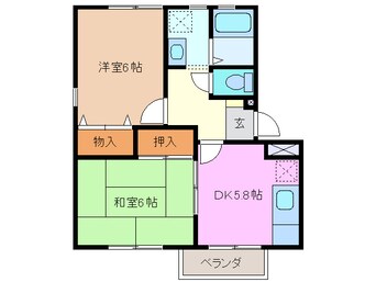 間取図 三岐鉄道北勢線/星川駅 徒歩10分 1階 築29年