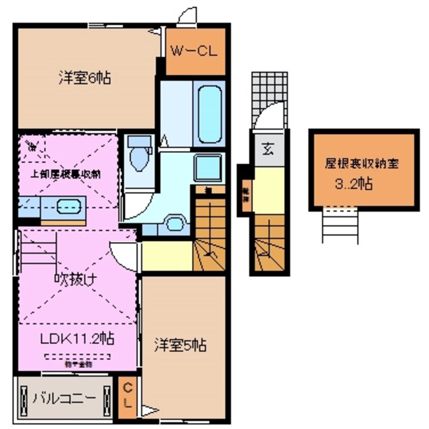 間取図 三岐鉄道北勢線/蓮花寺駅 徒歩8分 2階 築7年