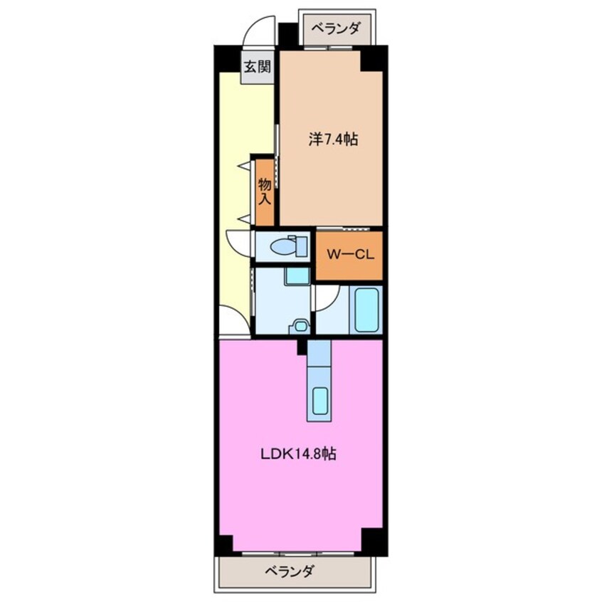 間取図 近鉄名古屋線/桑名駅 徒歩8分 5階 築11年