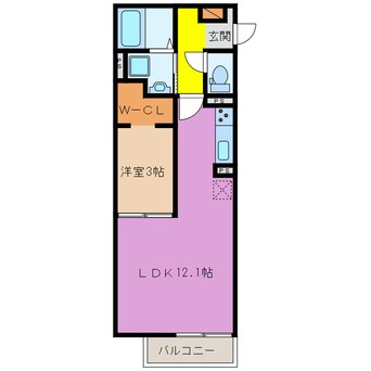 間取図 三岐鉄道北勢線/星川駅 徒歩23分 2階 築3年