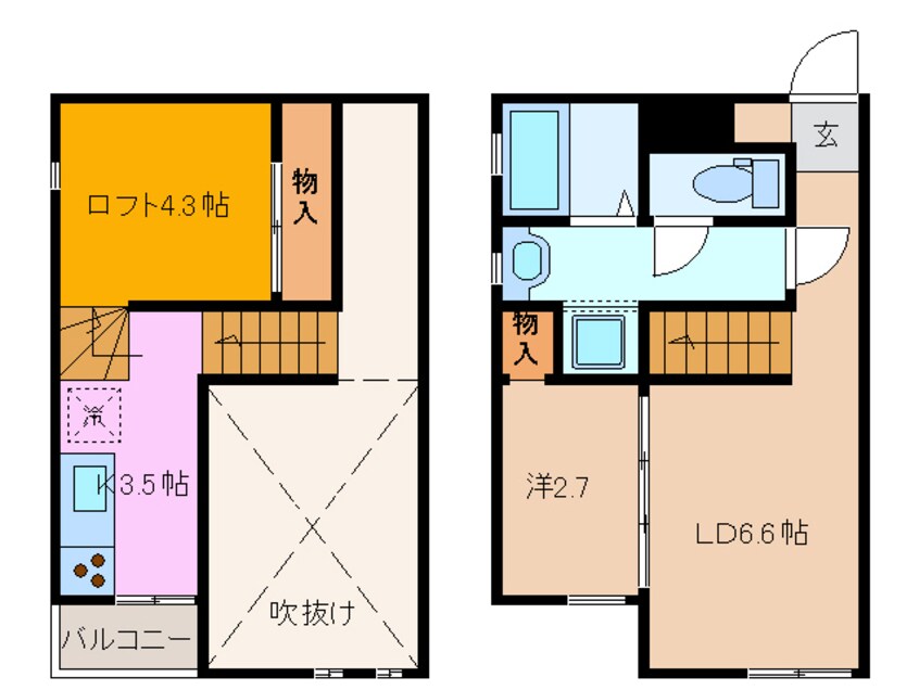 間取図 近鉄名古屋線/益生駅 徒歩15分 2階 築8年