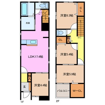 間取図 養老鉄道養老線/播磨駅 徒歩7分 1階 築7年