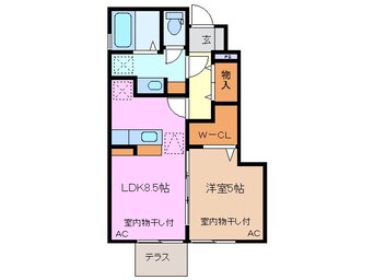 間取図 近鉄名古屋線/益生駅 徒歩12分 1階 築7年