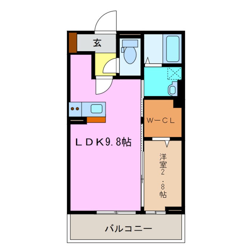 間取図 関西本線（東海）/桑名駅 徒歩9分 3階 築4年