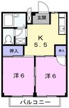 三岐鉄道北勢線/穴太駅 徒歩14分 2階 築37年 2Kの間取り