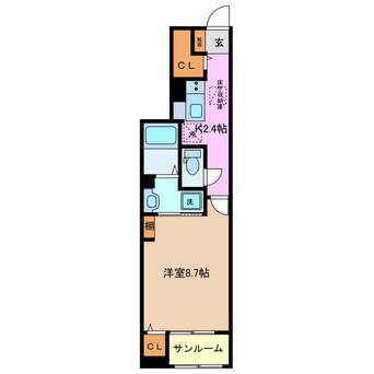 間取図 近鉄名古屋線/益生駅 徒歩22分 1階 1年未満