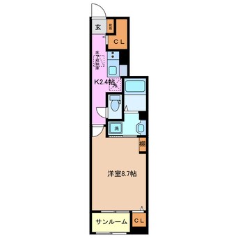 間取図 近鉄名古屋線/益生駅 徒歩22分 1階 1年未満