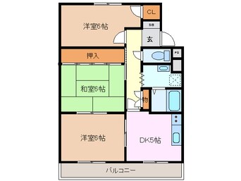 間取図 近鉄名古屋線/伊勢朝日駅 徒歩37分 1階 築26年