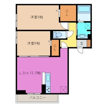 間取図 三岐鉄道北勢線/穴太駅 徒歩10分 2階 築5年