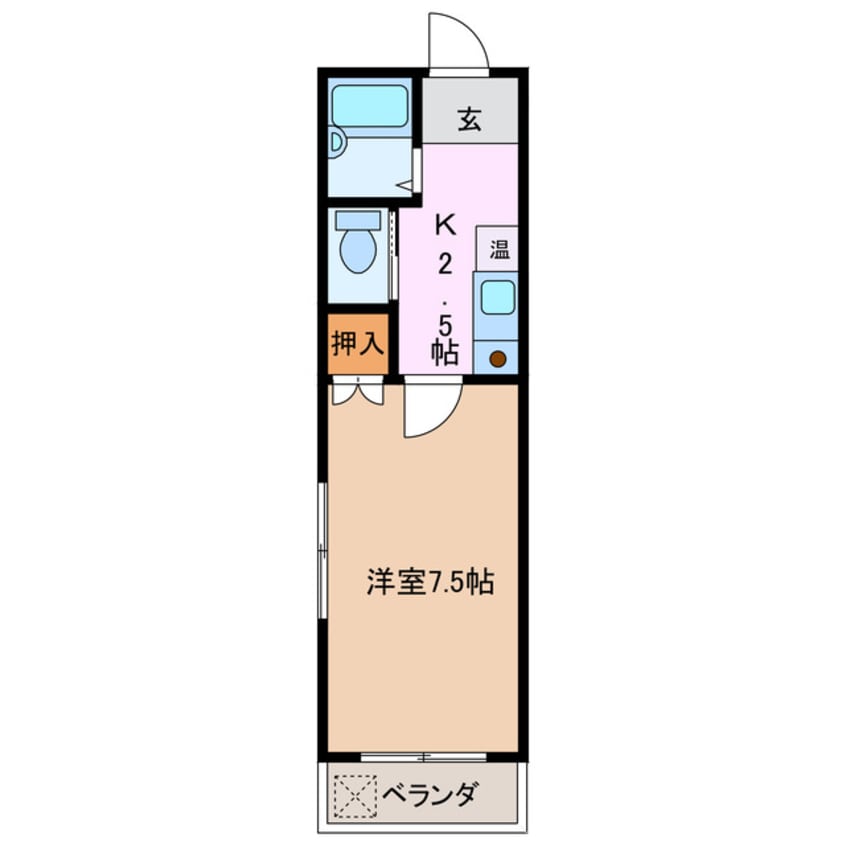 間取図 三岐鉄道北勢線/星川駅 徒歩28分 1階 築26年