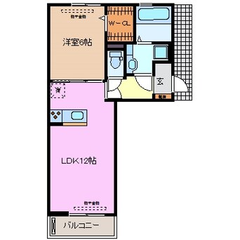 間取図 近鉄名古屋線/益生駅 徒歩15分 2階 築7年