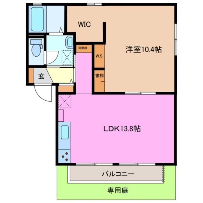 間取図 近鉄名古屋線/益生駅 徒歩10分 1階 築26年