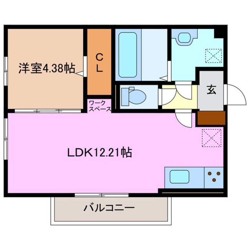 間取図 近鉄名古屋線/桑名駅 徒歩15分 3階 築1年