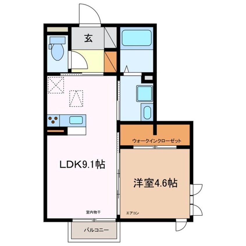 間取図 近鉄名古屋線/益生駅 徒歩19分 1階 築1年