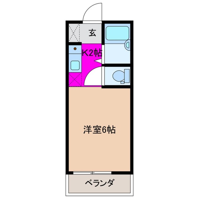 間取図 近鉄名古屋線/桑名駅 徒歩7分 2階 築30年