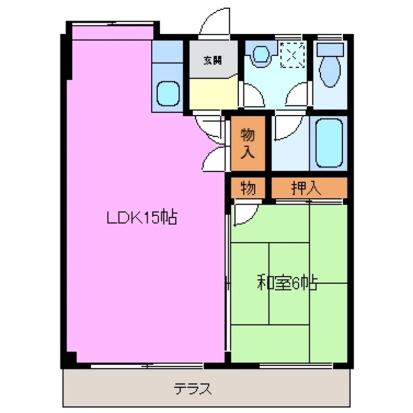 間取図 関西本線（東海）/桑名駅 徒歩9分 1階 築29年