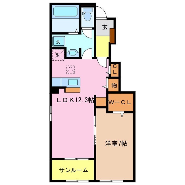 間取り図 近鉄名古屋線/益生駅 徒歩20分 1階 築2年