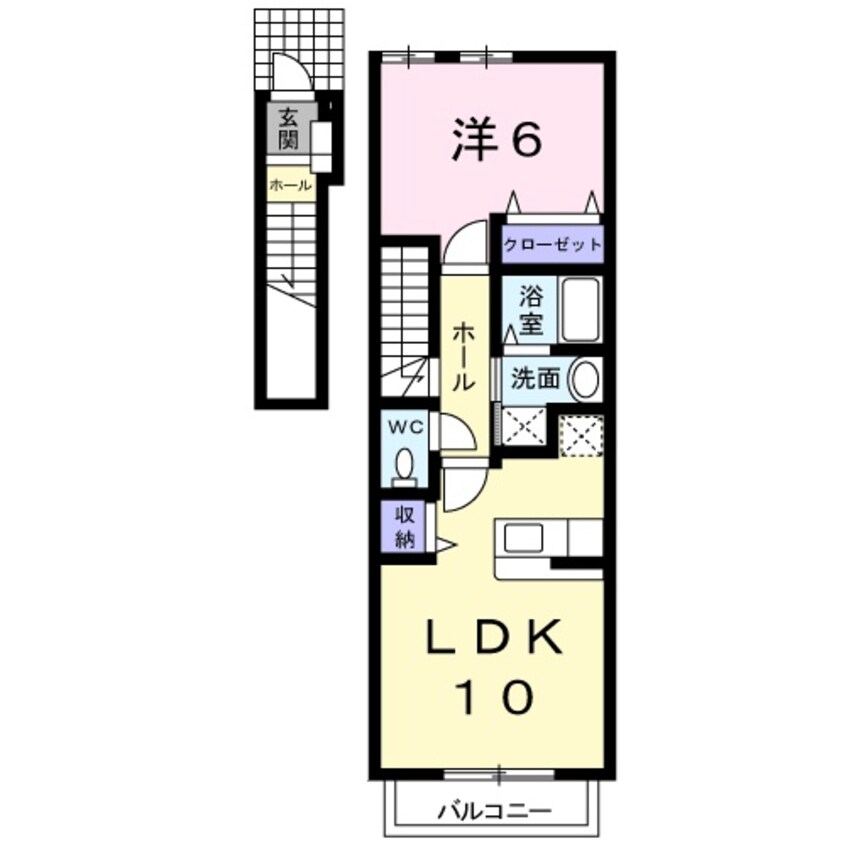 間取図 関西本線（東海）/桑名駅 徒歩24分 2階 築16年