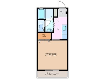 間取図 三岐鉄道北勢線/馬道駅 徒歩15分 2階 築22年