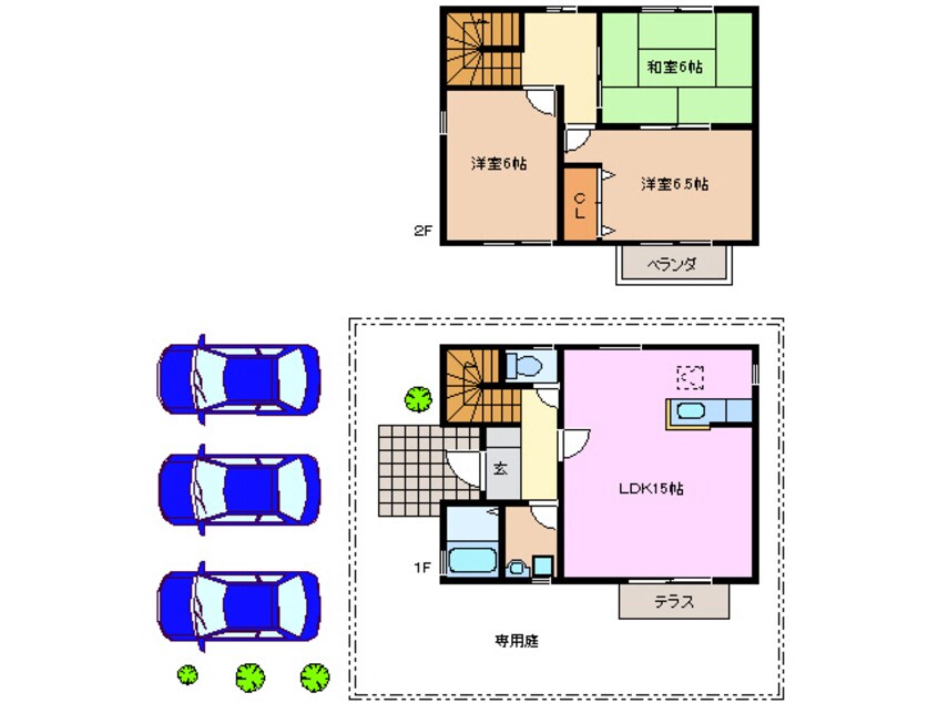 間取図 三岐鉄道北勢線/星川駅 徒歩8分 2階 築22年