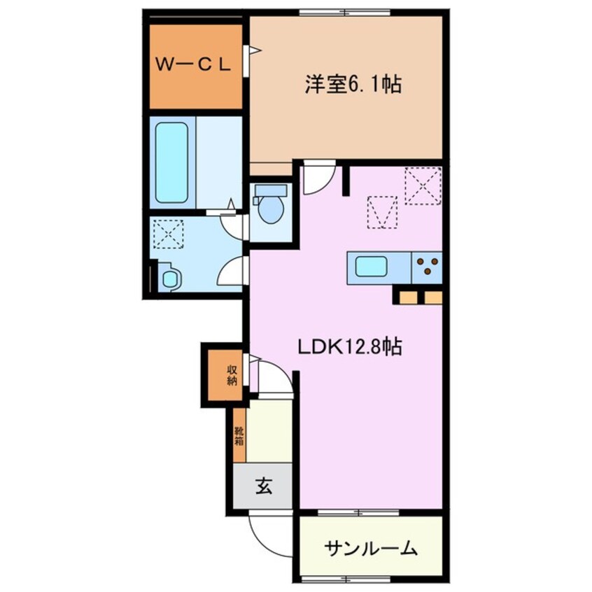 間取図 ラ　カーサ　フェリーチェ　Ｃ