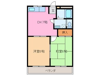 間取図 川方マンション