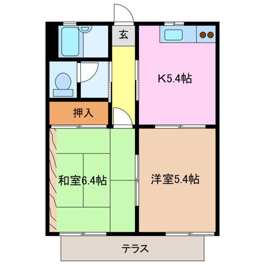 間取図 ハイツボンパパ　Ａ