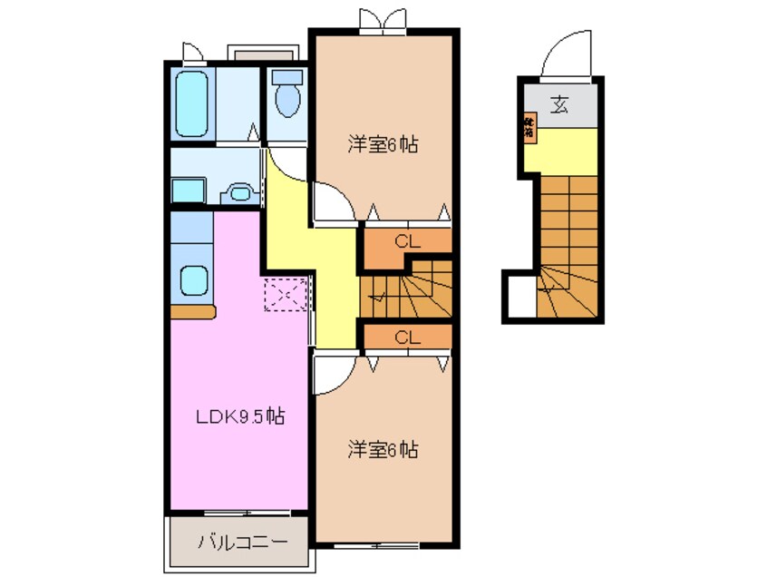 間取図 メゾン　ラルゴ　Ｂ棟