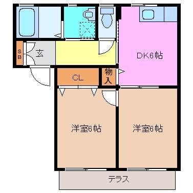 間取り図 サウスアベニュー・エヌ　B棟