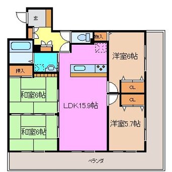 間取図 サンマンションポルタ久居　北館