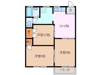 間取図 友コーポラス　A棟