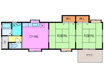 間取図 高野団地貸家