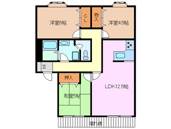 間取図 マンション時計台