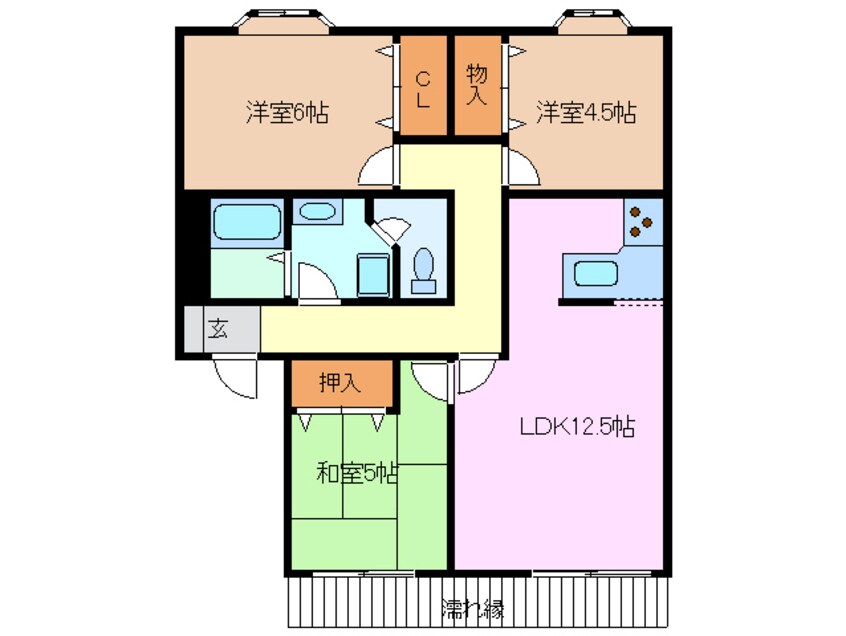 間取図 マンション時計台