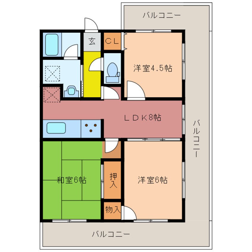 間取図 サニーガーデン津