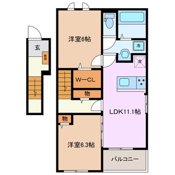 間取図 エレガンシアⅡ　Ａ