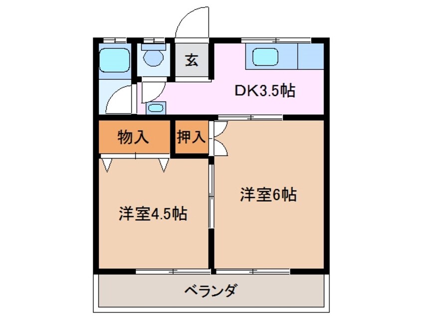 間取図 さつき荘