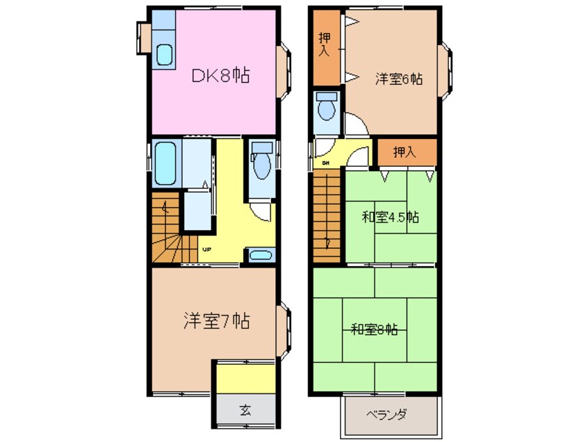 間取図 庄田町宅間貸家