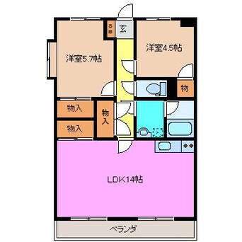 間取図 シャルムマスダⅢ