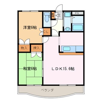 間取図 プロミネント伊勢中川Ⅱ