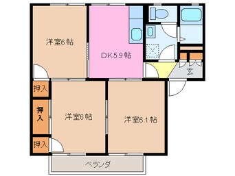 間取図 グリーンハイツⅢ