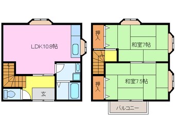 間取図 高野団地アパートＢ